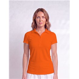 Collared Short Sleeve Top - Tangerine Orange