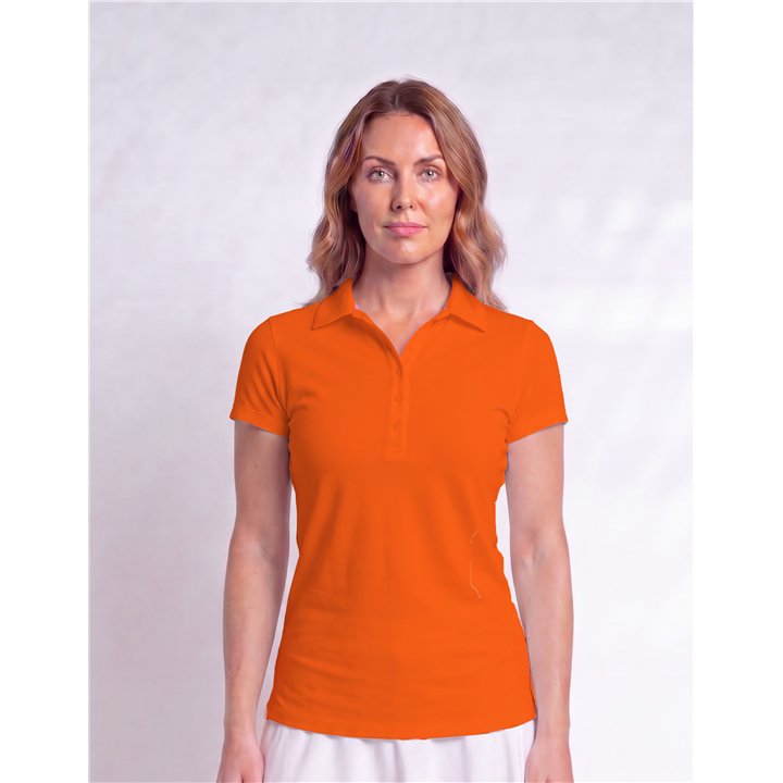 Collared Short Sleeve Top - Tangerine Orange