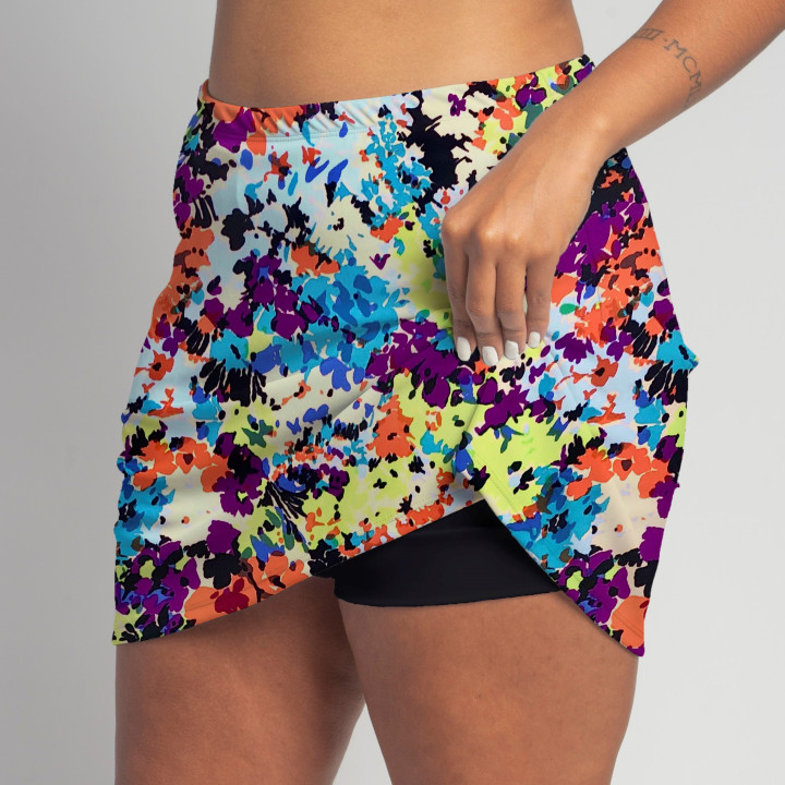 Zipper Pocket Skort - Fairway Floral