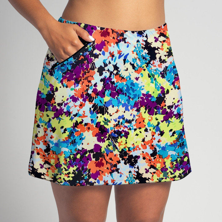 Zipper Pocket Skort - Fairway Floral