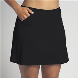 Zipper Pocket Skort - Black Solid