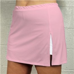 Side Slit Zipper Pocket Skort - Pale Pink