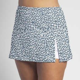 Side Slit - Slate Blue cheetah