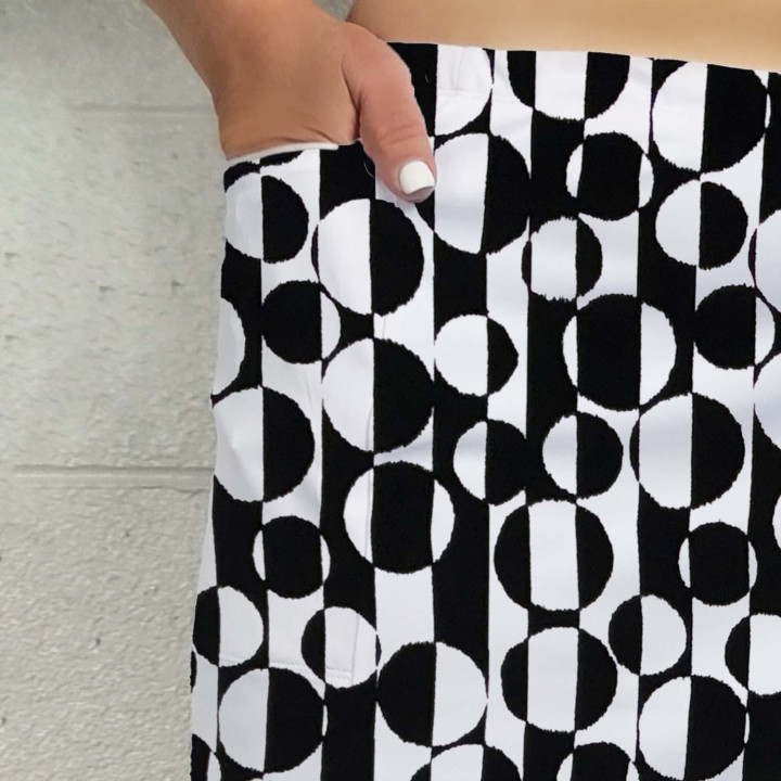 Side Slit Zipper Pocket Skort - BW Mod