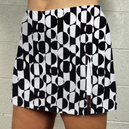 Side Slit Zipper Pocket Skort - BW Mod