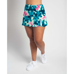 Side Slit - Aqua Pink Splash