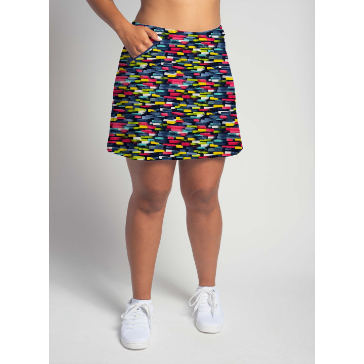 Zipper Pocket Skort - Painted Lights