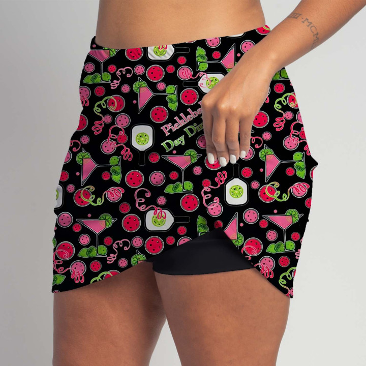 Zipper Pocket Skort - PB Day Dinking Black