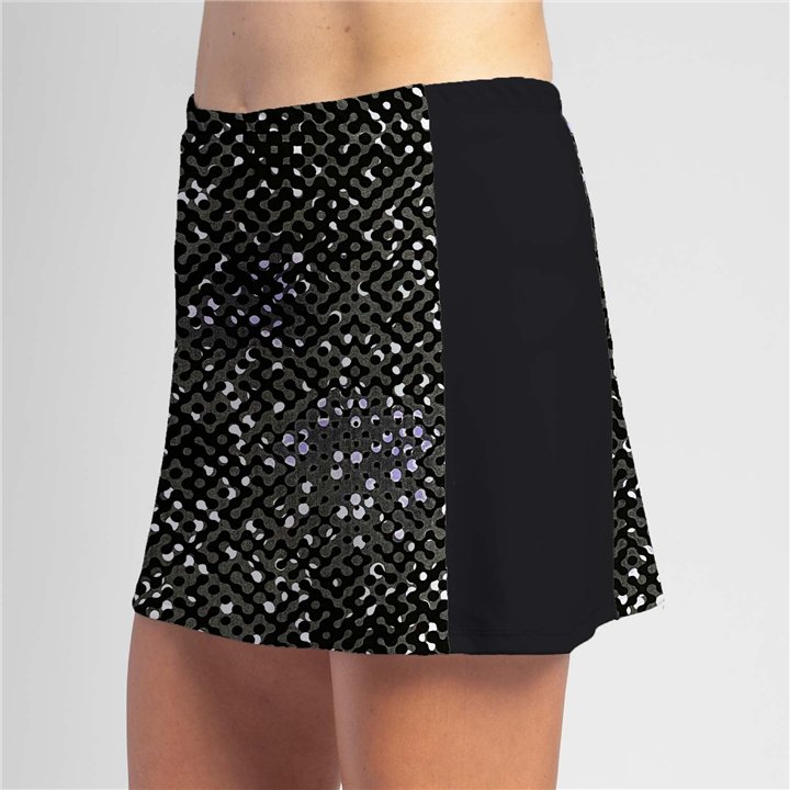 Slimming Panel Skort - Grey Lavender Abstract Dots