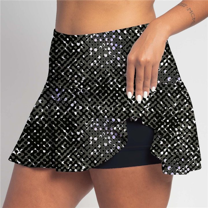 Flounce - Grey Lavender Abstract Dots