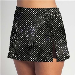 Side Slit - Grey Lavender Abstract Dots