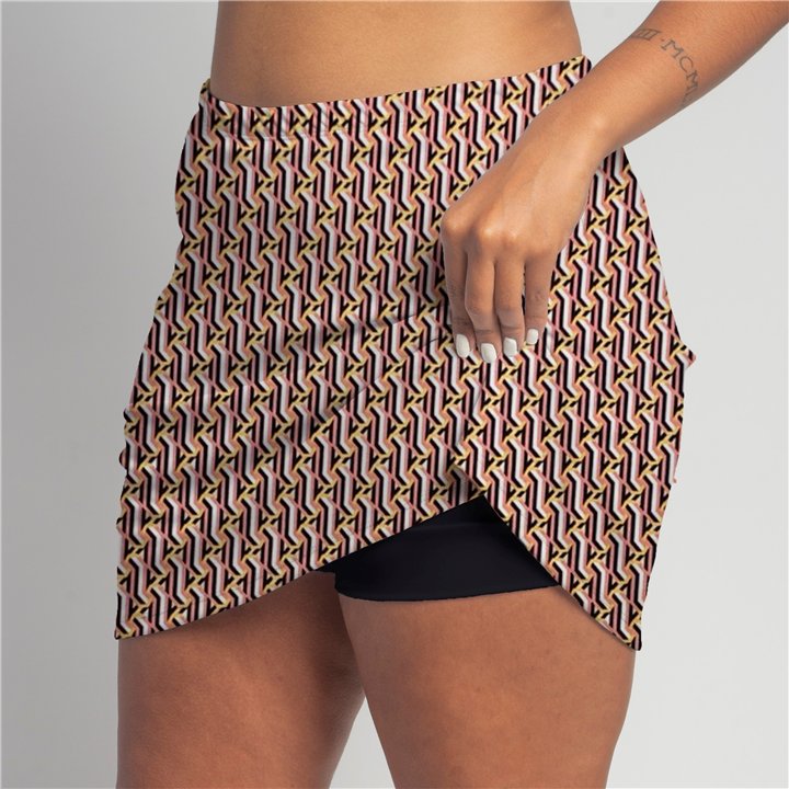 Zipper Pocket Skort - Pink Links
