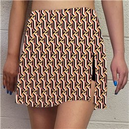 Side Slit Zipper Pocket Skort - Pink Links
