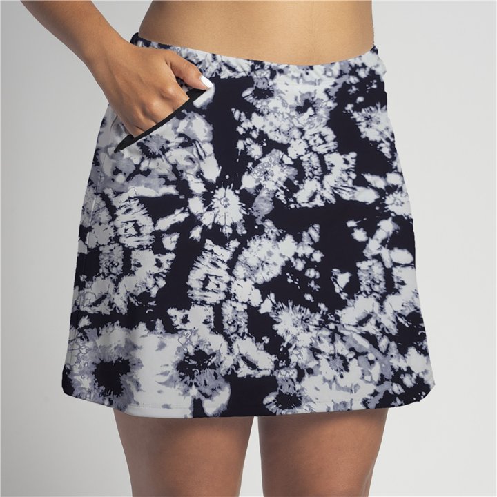 Zipper Pocket Skort - BW Tie Dye