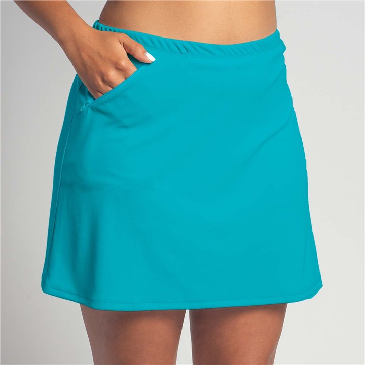 Zipper Pocket Skort - Aqua
