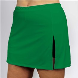 Side Slit Zipper Pocket Skort - Kelly Green