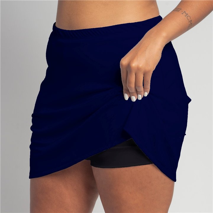 Zipper Pocket Skort - Navy