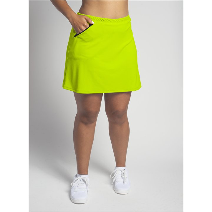 Zipper Pocket Skort -Neon Yellow