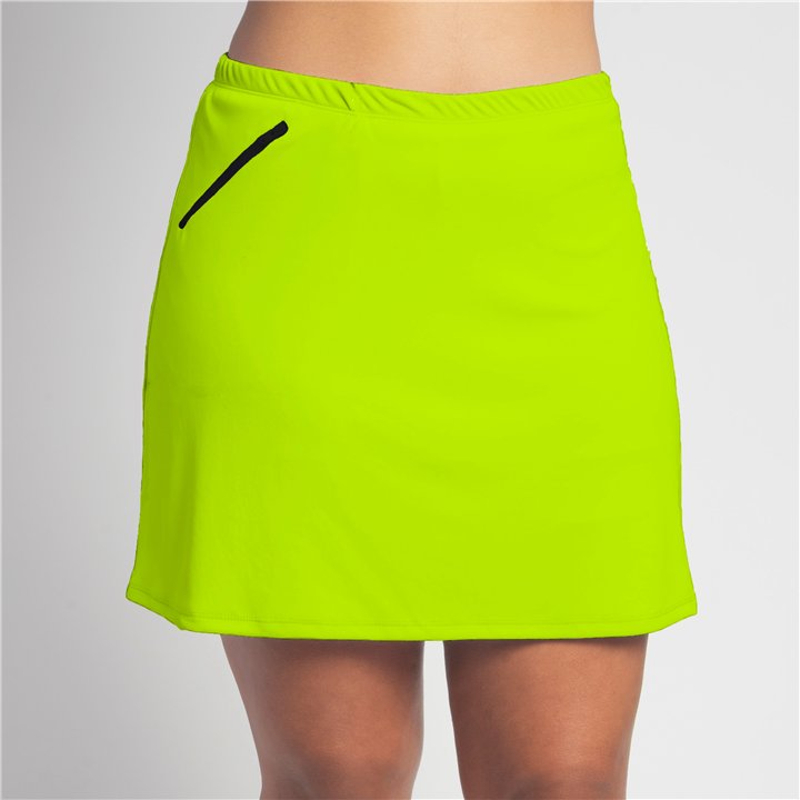 Zipper Pocket Skort -Neon Yellow