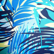 Cobalt Palm Print