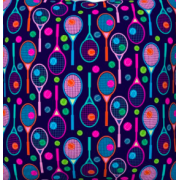 Tennis Rackets Brights on Navy
