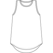 Hi-Neck Long Line Tank
