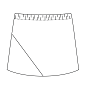 Bias Cut Skort - 13.5"